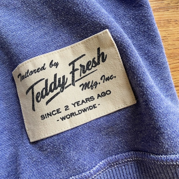 Teddy Fresh Bear appliqué Sweater/Sweatshirt L  Purple - Picture 8 of 14